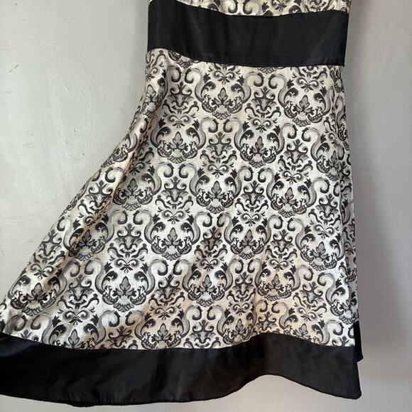 Y2K VTG Speechless empire waist dress Tie Back Bow Vamp Whimsigoth size 10 L - Picture 4 of 9